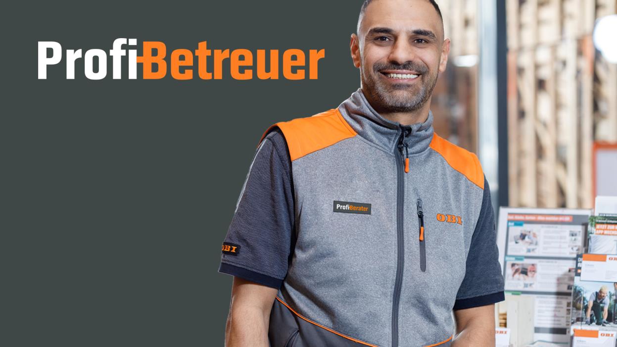 Nur mit der heyOBI Profi App: Dein persönlicher ProfiBetreuer