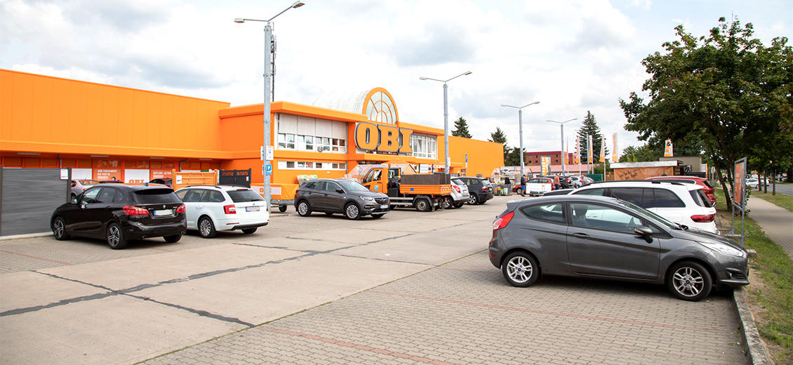 OBI Parkplatz Strausberg